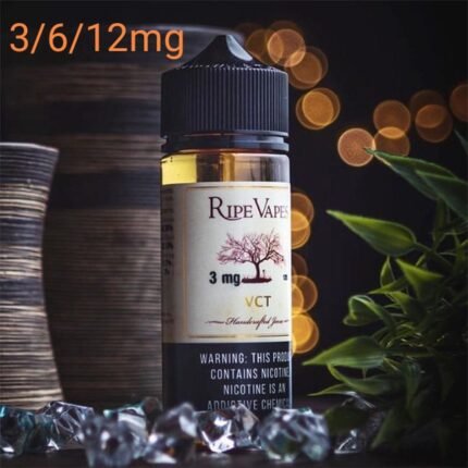 Ripe Vapes 120ml VCT Original E-Liquid Smooth vanilla flavor, rich creamy custard, and soothing tobacco combined make for a relaxing vape experience. It’s like kicking back your recliner and enjoying a smooth, creamy, vanilla-flavored cigar by the fireplace. VCT by Ripe Vapes is a soothing experience. Ripe Vape VCT Original perfect choice for any tobacco lover.Based on the original Ripe Vapes VCT with a stronger tobacco taste. Available in 120ml chubby bottle. VCT E-Liquid By Ripe Vapes 120ml stands for the trifecta blend of vanilla, custard, and tobacco. When combined the result is an ultra-rewarding and balanced flavor profile that will please your taste buds to no end. Ripe Vapes VCT is the perfect middle ground for vape enthusiasts that enjoy both dessert flavors and tobacco flavors as it combines those two perfectly. Package Contents Include: 1 x 120ml dropper bottle of VCT by Ripe Vapes VG/PG: 70/30 Flavor Profile: Vanilla, Custard, Tobacco Vapes 120ml VCT Original E-Liquid Smooth vanilla flavor, rich creamy custard, and soothing tobacco combined make for a relaxing vape experience. It’s like kicking back your recliner and enjoying a smooth, creamy, vanilla-flavored cigar by the fireplace. VCT by Ripe Vapes is a soothing experience. Ripe Vape VCT Original perfect choice for any tobacco lover. Based on the original Ripe Vapes VCT with a stronger tobacco taste. Available in 120ml chubby bottle. VCT stands for the trifecta blend of vanilla, custard, and tobacco. When combined the result is an ultra-rewarding and balanced flavor profile that will please your taste buds to no end. Ripe Vapes VCT is the perfect middle ground for vape enthusiasts that enjoy both dessert flavors and tobacco flavors as it combines those two perfectly.