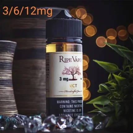 Ripe Vapes 120ml VCT Original E-Liquid Smooth vanilla flavor, rich creamy custard, and soothing tobacco combined make for a relaxing vape experience. It’s like kicking back your recliner and enjoying a smooth, creamy, vanilla-flavored cigar by the fireplace. VCT by Ripe Vapes is a soothing experience. Ripe Vape VCT Original perfect choice for any tobacco lover.Based on the original Ripe Vapes VCT with a stronger tobacco taste. Available in 120ml chubby bottle. VCT E-Liquid By Ripe Vapes 120ml stands for the trifecta blend of vanilla, custard, and tobacco. When combined the result is an ultra-rewarding and balanced flavor profile that will please your taste buds to no end. Ripe Vapes VCT is the perfect middle ground for vape enthusiasts that enjoy both dessert flavors and tobacco flavors as it combines those two perfectly. Package Contents Include: 1 x 120ml dropper bottle of VCT by Ripe Vapes VG/PG: 70/30 Flavor Profile: Vanilla, Custard, Tobacco Vapes 120ml VCT Original E-Liquid Smooth vanilla flavor, rich creamy custard, and soothing tobacco combined make for a relaxing vape experience. It’s like kicking back your recliner and enjoying a smooth, creamy, vanilla-flavored cigar by the fireplace. VCT by Ripe Vapes is a soothing experience. Ripe Vape VCT Original perfect choice for any tobacco lover. Based on the original Ripe Vapes VCT with a stronger tobacco taste. Available in 120ml chubby bottle. VCT stands for the trifecta blend of vanilla, custard, and tobacco. When combined the result is an ultra-rewarding and balanced flavor profile that will please your taste buds to no end. Ripe Vapes VCT is the perfect middle ground for vape enthusiasts that enjoy both dessert flavors and tobacco flavors as it combines those two perfectly.