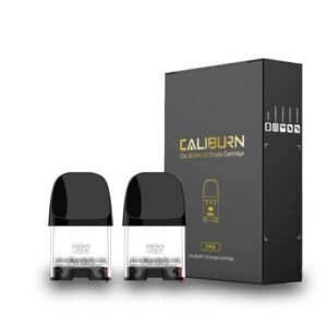   UWELL CALIBURN G2 REPLACEMENT PODS ,featuring a 2mL pod capacity, Caliburn G2 Coil Series compatibility, and leak-free top fill  system. Uwell Caliburn G2 Replacement Pods, featuring a 2mL pod capacity, Caliburn G2 Coil Series compatibility, and leak-free top fill system. The Uwell Caliburn G2 refillable pods are compatible with the Uwell Caliburn G2 pod kit. Capable of holding up to 2ml of e-liquid, these refillable pods give you the option of pairing your kit with any flavour or nicotine strength – for a vape that suits you. Designed for MTL (Mouth To Lung) vaping, when paired with the Caliburn G coils, these pods create a small amount of vapour and allow for an inhale that feels like a cigarette.   UWELL CALIBURN G2 REPLACEMENT PODS  CARTRIDGE REVIEW Simple to refill, the G2 pods each feature a top filling design, and all you need to do to refill is remove the mouthpiece. These pods also feature an adjustable airflow wheel that makes it easy for you to swap between a tight or loose inhale. When choosing an e-liquid, you can use 50/50 and high PG e-liquids. Nic salts are popular as they also create a smooth throat hit. UWELL CALIBURN G2 POD  Features: 2mL Pod Capacity Top Fill System – Mouthpiece Cap E-Liquid Viewing Window Uwell Caliburn-G2 Coil Series Press Fit Coil Installation Magnetic Pod Connection CALIBURN G2 REPLACEMENT PODS Display type There is no display screen, which helps the device remain lightweight. Instead, relying on LED lights and a unique vibration feature to alert the user about low battery, short circuits, no power and other features. Make sure to properly prime each coils and pods before use.