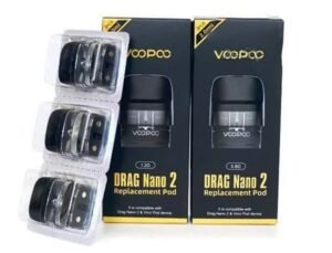 Voopoo Drag Nano 2 Replacement Pods Cartridge is designed for Voopoo Drag Nano 2 Pod Kit. There are 2 pods for options: 0.8Ω and 1.2Ω, which makes flavor in various layers from original taste and nicotine experience. 0.8ohm increases the cloud when you are vaping, if you want to save power and achieve a more enduring vape, pick 1.2ohm. E-juice filling on the top, No need to plug the cartridge out. The only step you need to do is to remove the clamshell from the top, and then you can fill the E-juice conveniently. Visible 2ml cartridge shows remaining E-juice real-timely, no need to worry about E-juice being run out. You can secure the pod with a magnetic connection, and then enjoy a seamless vaping experience.Voopoo Drag Nano 2 improves its battery capacity and performance, it is power by 800mAh integrated battery and has 20W maximum output, resulting in a wide range of different concentrate types and stable power sufficiently. Setting three LED lights can show you the battery life and help you check your power in time (one light