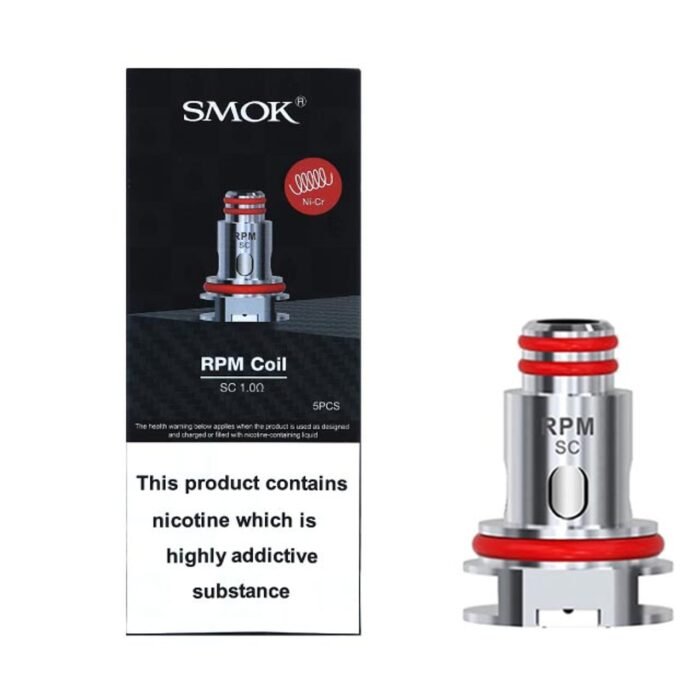 SMOK NORD 4 REPLACEEMENT RPM COILS The Smok Nord 4 RPM replacement coils are intended for use with the Smok Nord 4, Smok Nord 2 and many other vape kits. Available in a range of coil builds to suit your particular vaping preference, these coils are designed to be replaced once flavour deteriorates and used in your existing e liquid pod. The Nord 4 RPM Quartz 1.2 Ohm and Smok RPM SC 1.0 Ohm coils are designed for the traditional MTL (Mouth-To-Lung) vaping and will produce excellent but more discreet level of clouds with maximum flavour. These Nord coils work best when paired with high PG e-liquids that are 50% PG or higher. SMOK NORD 4 REPLACEEMENT RPM COILS  compatibility: Smoks Nord 4 Smok Nord 2 Smok RPM40 Pod Kit Smoks Fetch Mini Kit Smok Alike Pod Kit Smoke RPM80 Pod Kit Smok RPM80 Pro Pod Kit Smoks RPM Lite Pod Kit Contents: 5 x Smok RPM Replacement Coils Nord 4 Replacement e-liquid Pods - Compatibility for these RPM Coils Nord 4 Replacement Pods - Choose the RPM option SMOK Nord 4 Replacement Coil Features: SMOK RPM 2 & RPM Coil Series RPM 2 Coil Series for Nord 4 RPM 2 Pod 0.16ohm RPM 2 Mesh Coil (25 - 50W) 0.6ohm RPM 2 DC MTL Coil (12 - 25W) 0.25ohm RPM 2 DC Coil (30 - 50W) RPM Coil Series for Nord 4 RPM Pod 0.3ohm RPM MTL Mesh Coil (10 - 15W) 0.4ohm RPM Mesh Coil (25W) 0.6ohm RPM Triple Coil (25W) 0.8ohm RPM DC MTL Coil (16W) 1.0ohm RPM SC Coil (14W) 1.2ohm RPM Quartz Coil (12W) RPM RBA Single Rebuildable Coil Press Fit Coil Installation Easy to Replace Package Includes: 5 x SMOK Nord 4 Replacement Coil