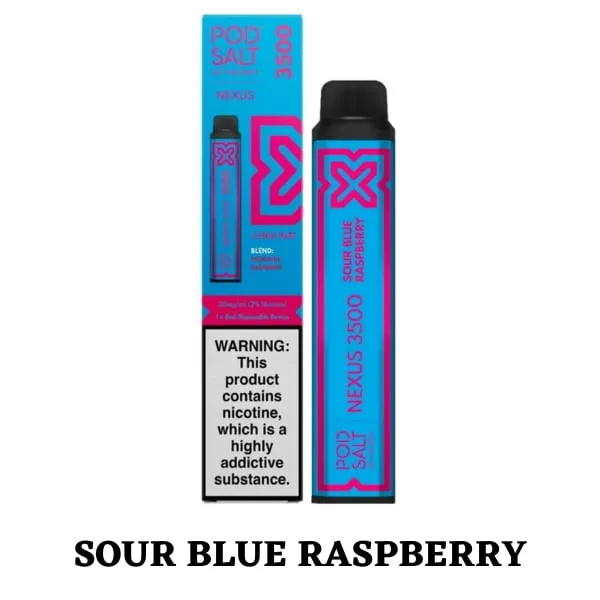 Introducing the Pod Salt Nexus, a disposable vape device that offers an incredible 3500 puffs, perfect for those who want an easy-to-use and hassle-free vaping experience. This device is a game-changer for those who are always on the go or those who want to try out vaping without the commitment of a long-term device. The Pod Salt Nexus is designed to provide a smooth and satisfying vaping experience with its 20mg nicotine strength and unique blend of flavors. Its compact and lightweight design makes it easy to carry around, so you can enjoy a puff whenever and wherever you like. One of the standout features of the Pod Salt Nexus is its long-lasting battery life, allowing you to enjoy up to 3500 puffs before it needs to be disposed of. This means that you can enjoy your favorite flavors for longer without worrying about running out of battery or e-liquid. Some of the key benefits of the Pod Salt Nexus include: Hassle-free and easy-to-use device Compact and lightweight design for portability 3500 puffs per device Unique blend of flavors with 20mg nicotine strength Long-lasting battery life. 1350mAH built-in battery Nicotine content: 2%Nic Salt In summary, the Pod Salt Nexus is a great option for those who want a convenient and long-lasting disposable vape device. Its unique blend of flavors, long-lasting battery life, and easy-to-use design make it an ideal choice for both beginner and experienced vapers. So why wait? Try out the Pod Salt Nexus today and experience the ultimate vaping experience! Flavor’s of Pod salt Nexus 3500 Puffs Sour Blue Raspberry Peach Mango Pink Citrus Lemonade Blackcurrant Apple Grape Blackcurrant Raspberry Lemonade Kiwi Guava Passion Strawberry Energy Blueberry Peach Candy Blue & Black Raspberry