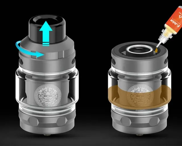 [11:51 am, 04/05/2023] vape Shop: Geekvape Zeus Sub-ohm tank features the leak-proof function with the liquid capacity of 2ml/5ml inherited from the original Zeus. It comes with an innovative quick-change prebuilt coil system that creates the purer.Geekvape Zeus Sub-ohm tank features the leak-proof function with the liquid capacity of 2ml/5ml inherited from the original Zeus. It comes with an innovative quick-change prebuilt coil system that creates the purer flavor and massive vapor with the GV mesh coil. Furthermore, the integration of direct top airflow and top-to-bottom airflow is available to generate big clouds and enhance nice airflow. The quick slide coil design makes the operation easy. The Z Mesh Tank adopts high-grade KA1 to ensure the dense vaping and the updated fill port absolutely lessens the liquid spillage while refilling. With the top refilling design, you can be comfortable to fill e-liquid without dirty hands. [11:51 am, 04/05/2023] vape Shop: Parameters Size: 26 x 42.5mm (Not including Drip tip) Capacity: 5ml(Spare glass tube 3.5ml)/2ml Drip tip type: 810 Drip Tip Filling Method: Top Fill Mesh Z1 coil 0.4ohm (60-70W) Mesh Z2 coil 0.2ohm (70-80W)(pre-installed) Features The innovative quick-change prebuilt coil system GV mesh coil, purer flavor & great clouds Direct Top Airflow & Top-to-Bottom Airflow with leak-proof function Quick slide coil design for easy operation Updated fill port design for liquid spillage resistance Top oil refilling, no more dirty hands [11:52 am, 04/05/2023] vape Shop: Package includes 1x Z Sub-ohm tank (Pre-installed: Mesh Z2 Coil 0.2ohm, 70-80W, capacity 5ml) 1x Coil tool 1x Spare glass tube (3.5ml) 1x Promotion card & warranty card 1x Spare parts pack 1x Mesh Z1 coil (0.4ohm, 60-70W) 1x User manual