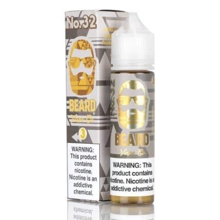   NO.32 6OML BEARD VAPE CO E- JUICE s deeply decadent  stunningly captures the taste that you crave the second you walk into the local fair. No. 32 is the scrumptious flavor of cinnamon fried funnel cake topped with powdered sugar. The favorite dessert found at the county fair is in the palm of your hands with this vape juice. There is nothing like the combination of deep-fried cake and warm cinnamon sugar to lift your mood and leave your sweet tooth feeling unbelievably satisfied.NO.32 6OML BEARD VAPE CO E- JUICE. is reminiscent of a day at the carnival enjoying a delicious fried funnel cake with the enhancement of powdered vaping technology (Science-y words for Starter Kits) make this flavor the perfect pair with Subtanks and their Coils! You’ll inhale sweet notes of cinnamon and warm pastry crust in every vape. No need to wait in line for this one either!  is perfect to vape all day long. Worried about calories? No. 32 is a great vape for the dessert lovers without the guilt of going back for seconds. Brand: Beard Flavor: No.32 Flavor Profile: Cinnamon / Funnel Cake Bottle Size: 60ml Nicotine Levels: 0mg, 3mg, 6mg VG/PG: 70VG/30PG