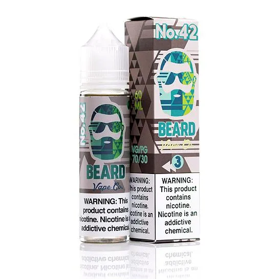 NO.42 BUY BEARD VAPE CO 60ML Review No. 42 By Beard Vape Co 60ml is a deliciously juicy fruit cup. The amazing ability to layer juicy fruit flavors so that the palate can explore sweet, tart and tangy tastes while refreshing their palate keeps vapers coming back for more. As you inhale, the palate will instantly feel refreshed, as tangy citrus fruits and juicy berries like blueberry and strawberry bathe the tongue. On the exhale, sweet flavors like apple and banana hit the sweet tooth with a hit of fruity sugar. No. 42 vape juice from Beard Vape Co comes in a medium-sized bottle and has a 70 percent VG and 30 percent PG base so that you can enjoy big and puffy clouds of vapor and a solid throat hit. So, if you’re looking for the very best fruit cocktail flavor out there, check out this sensation E-Liquid. Made with only the best ingredients, it’s gushing with juicy fruity goodness that will satisfy you all day long. No wonder it makes for a perfect ADV sensation. Package Contents Include: 1 x 60ml bottle of No. 42 by Beard Vape Co VG/PG: 70/30 Flavor Profile: Fruit Cup Whether you are looking  NO.42 BUY BEARD VAPE CO 60ML E-LIQUID – flavor made by The Vape Bean EJuice here atDubai vape zone we can Provide you a massive collection of E liquid and Saltnic with best prices in UAE, Same Day Delivery in Abu Dhabi and next Day Delivery to Dubai, Sharjah, Ajman, Ras Al Khaimah, Al Ain & Ruwais