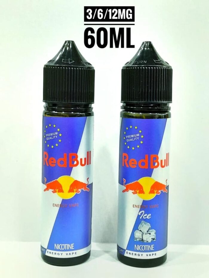 RED BULL ENERGY E- LIQUID 60 ML IN DUBAI The chilling Arctic rush of liquid gives you all of the sharpness and flavor that you want in a vapor. The taste and scent will invade your throat and nose, all the while retaining a smooth, full and satisfying hit that is great whenever you want to vape. Taste the original Red Bull vape e-liquid. If you ever find yourself craving the taste of Red Bull but don’t want to guzzle down all that sugar, opt for the vape juice instead! Crafted by Vaping Mad Scientist, this is one sweet Red Bull flavored vape juice . RED BULL ENERGY E- LIQUID 60 ML Features: Brand Name : Energy E-liquid Series: Premium Flavor: VG/PG: 40VG/60PG Nicotine Strength: 0mg, 3mg, 6mg, 12mg Content: 60ml Cap: Child Resistant  Taste the original Red Bull vape e-liquid. If you ever find yourself craving the taste of Red Bull but don’t want to guzzle down all that sugar, opt for the vape juice instead! Crafted by Vaping Mad Scientist, this is one sweet Red Bull flavored vape juice that you can vape all day. Primary Flavors: Red Bull Energy Drink • PG/VG Ratio: 40PG / 60VG • Bottle Type: Chubby gorilla bottle with childproof cap.  Crazy Red bull is one of them! Everyone's favourite! Like the hugely popular energy drinks, this impressive vape juice invigorates and sets you up for the challenges of another day. Try it out and see for yourself. NEVER drink e-liquid, or allow anyone to drink it, because the liquid nicotine can be poisonous. If a person of any age drinks e-liquid, accidental or not, immediately call Poison Control at 1-800-222-1222.
