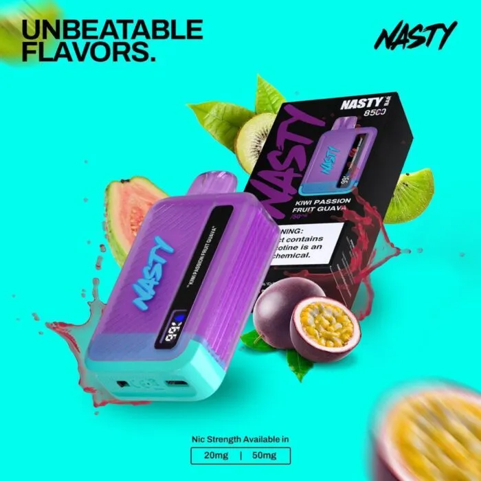 Nasty Bar 8500 Puffs Disposable Vape Kiwi Passion Fruit Guava